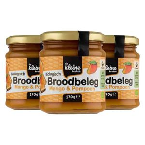De Kleine Keuken 3x  Bio Mango en Pompoen Spread 170 gr