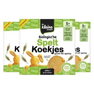 De Kleine Keuken 3x  Bio Speltkoekjes 150 gr