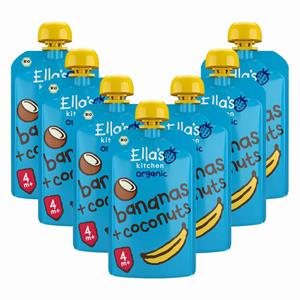 Ella's Kitchen 7x  Knijpzakje 4+ m Banaan Kokos 120 gr