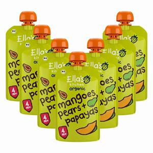 Ella's Kitchen 7x  Knijpzakje 4+ m Mango Peer Papaya 120 gr