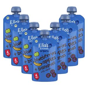 Ella's Kitchen 7x  Knijpzakje 4+ m Blauwe Bes Appel Banaan 120 gr
