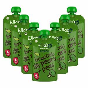 Ella's Kitchen 7x  Knijpzakje 4+ m Peer Broccoli Erwten 120 gr