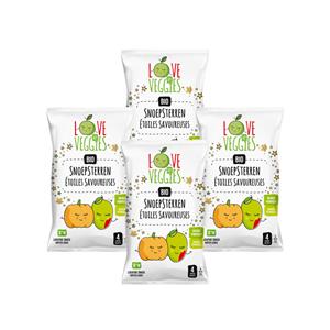 Love My Veggies 4x  Multipack Snoepsterren Mango Pompoen 4x15 gr