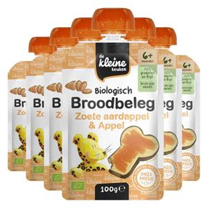 De Kleine Keuken 6x  Bio Broodbeleg Zoete Aardappel&Appel 100 gr