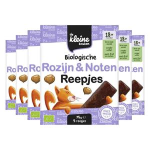 De Kleine Keuken 6x  Bio Rozijn&Noten Reepje 75 gr