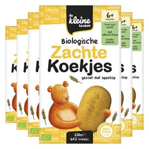 De Kleine Keuken 6x  Bio Zachte Koekjes 120 gr