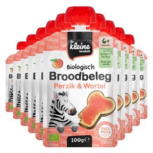 De Kleine Keuken 10x  Bio Broodbeleg Perzik&Wortel 100 gr