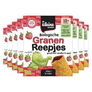 De Kleine Keuken 8x  Granenreepjes Aardbei&Appel 132 gr