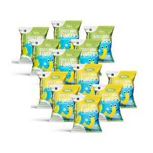Sore Mais Fingers - Naturel 6x 35 gr&Banaan 6x 35 gr - Pakket