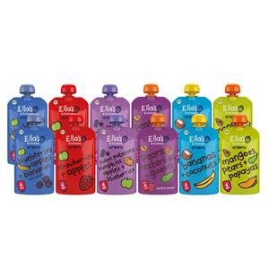 Ella's Kitchen 4+ m 12 Stuks Knijpzakjes Pakket