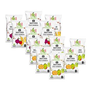 Love My Veggies Snoepsterren - Mango pompoen 6x 4 stuks&Biet aardbei 6x 4 stuks Pakket