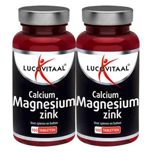 Lucovitaal Gratis Verzending: 2x  Calcium Magnesium Zink 100 tabletten