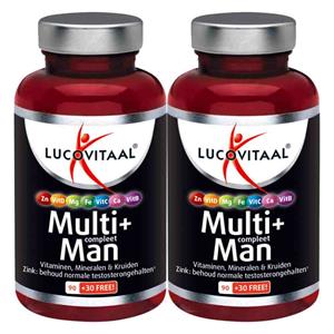 Lucovitaal Gratis Verzending: 2x  Multi + Compleet Man 120 tabletten