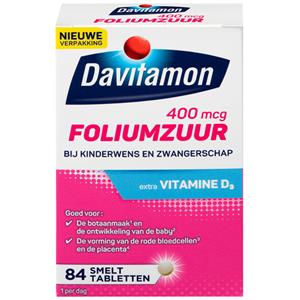 Davitamon Gratis Verzending: 4x  Foliumzuur 84 smelttabletten