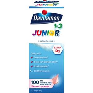 Davitamon Gratis Verzending: 4x  Junior 1+ Framboos 100 ml