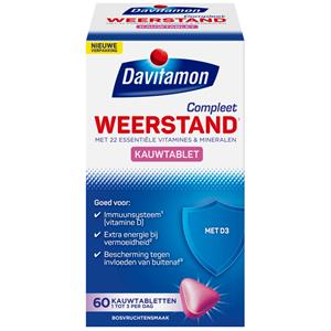 Davitamon Gratis Verzending: 4x  Compleet Weerstand Hoog Gedoseerd Bosvruchten 50 kauwtabletten