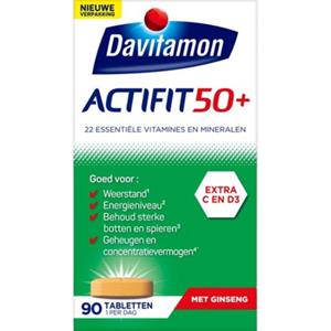 Davitamon Gratis Verzending: 4x  Actifit 50+ 90 tabletten