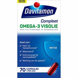 Davitamon Gratis Verzending: 4x  Compleet Omega-3 Visolie 70 capsules