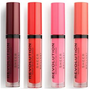 Makeup Revolution Lipgloss  Set van 4 Sheer Brilliant Lipglosses - 147 Vampire/ 132