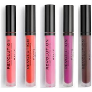 Makeup Revolution Lipgloss  Set van 5 Matte Lipglosses - 130 Decadence/ 133 Destiny
