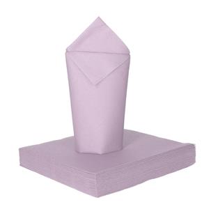 Givi Italia Feest servetten - 16x - lavendel paars - 3 laags - 33x33cm -
