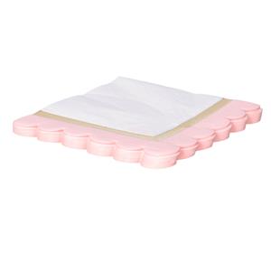 Givi Italia Feestservetten - geboorte - 16x - baby shower - roze - 3 laags - 33 x 33 cm -