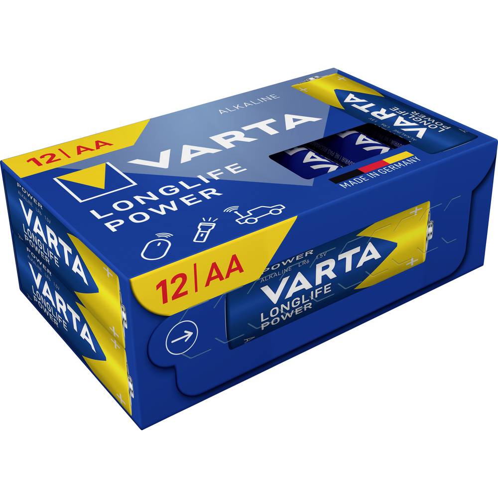 Varta Longlife Power AA Cube Pack12 AA batterij (penlite) Alkaline 1.5 V 12 stuk(s)