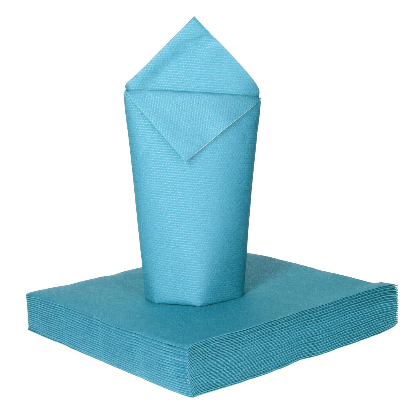 Givi Italia Feest servetten - 25x - babyblauw - 2 laags - 33x33cm -