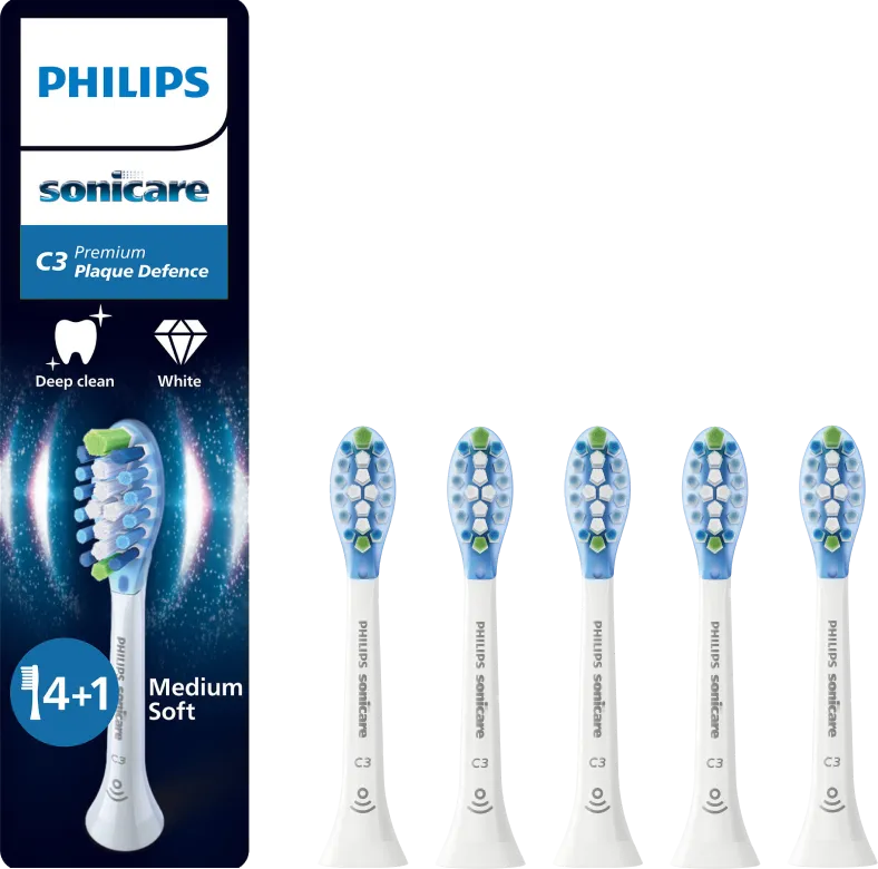 Philips Sonicare Premium Plaque Defense HX9045/87 Wit (5 stuks)