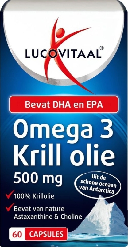 Lucovitaal Omega 3 krill olie 500 mg 60 Capsules
