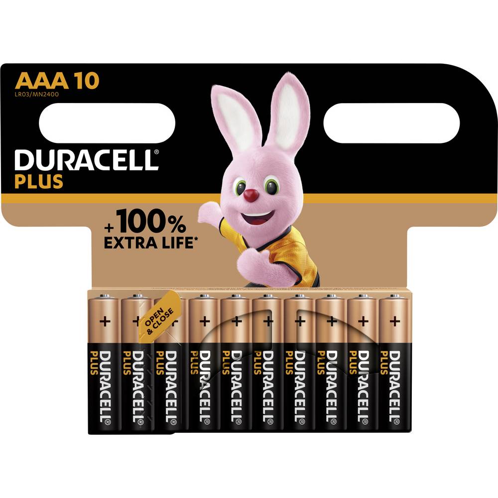 Duracell Plus Power AAA batterij (potlood) Alkaline 1.5 V 10 stuk(s)