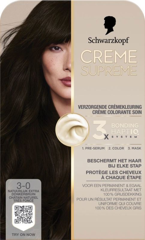 Schwarzkopf Crème supreme 3-0 donker bruin 1st