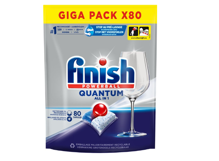 Finish Vaatwastabletten Quantum All-in-1 Regular - 80 vaatwastabletten