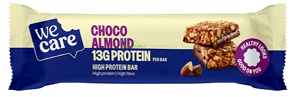WeCare High proteine bar choco almond 45 Gram