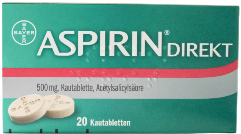 Aspirine Direkt 500mg 20 Kauwtabletten