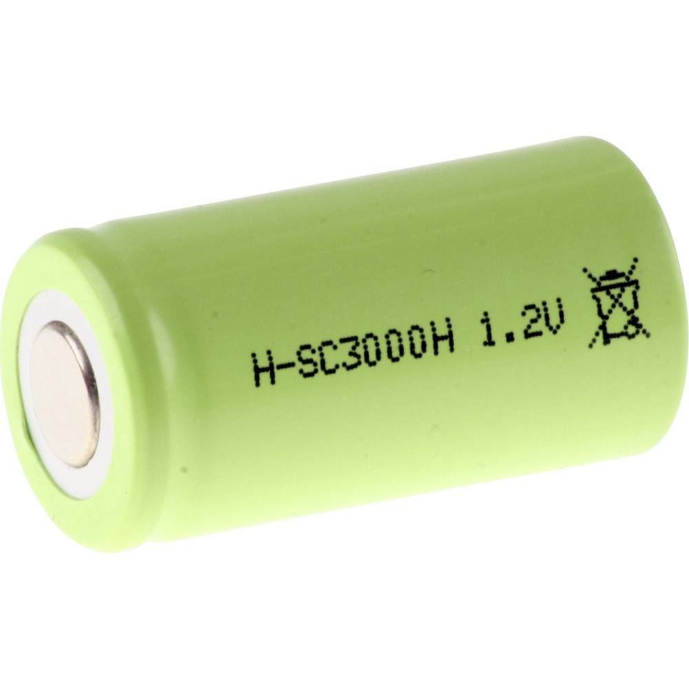 Mexcel SC3000HT Speciale oplaadbare batterij Sub-C Geschikt voor hoge temperaturen, Flat-top 3000 mAh