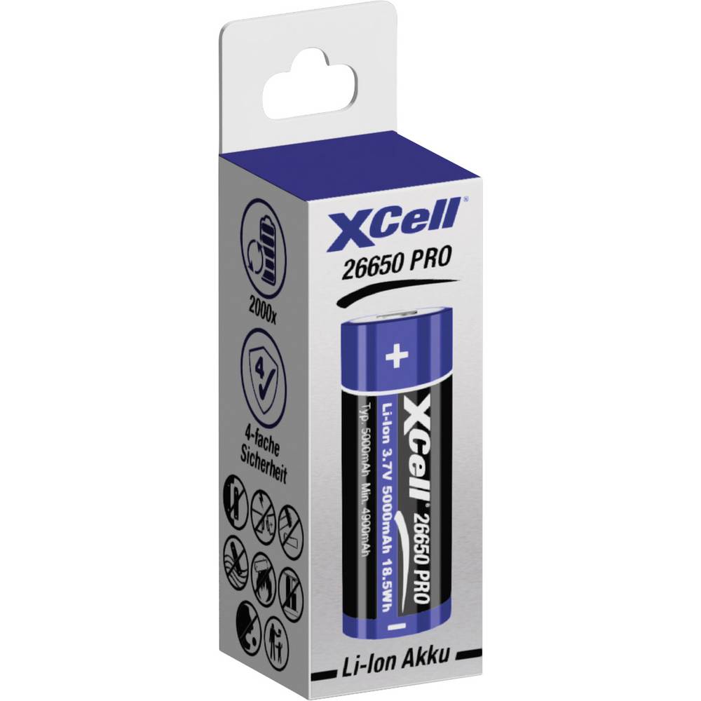 XCell Speciale oplaadbare batterij 26650 Li-ion 3.7 V 5000 mAh