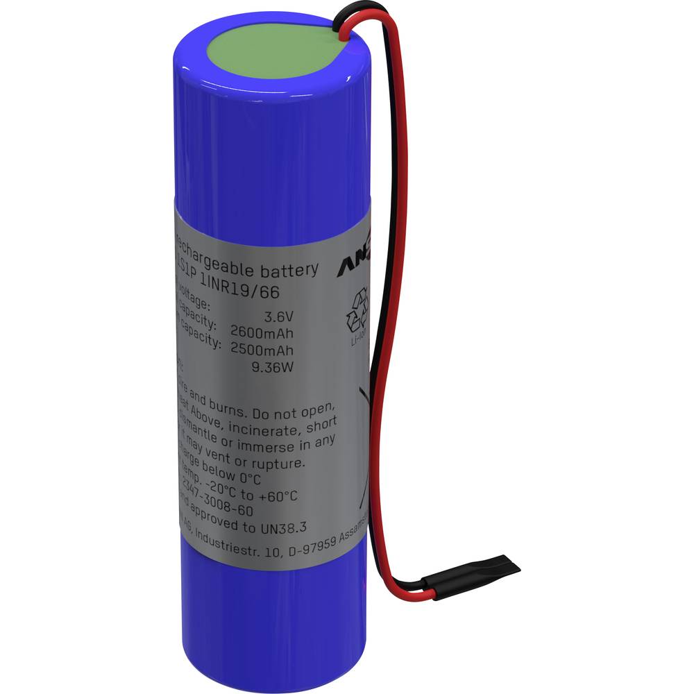Ansmann Speciale oplaadbare batterij 18650 Kabel Li-ion 3.6 V 2600 mAh