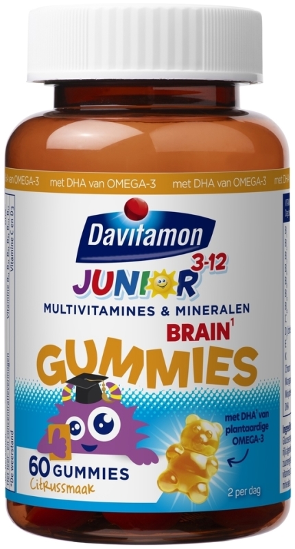 Davitamon Multivitamines + omega 3 junior 60 Stuks