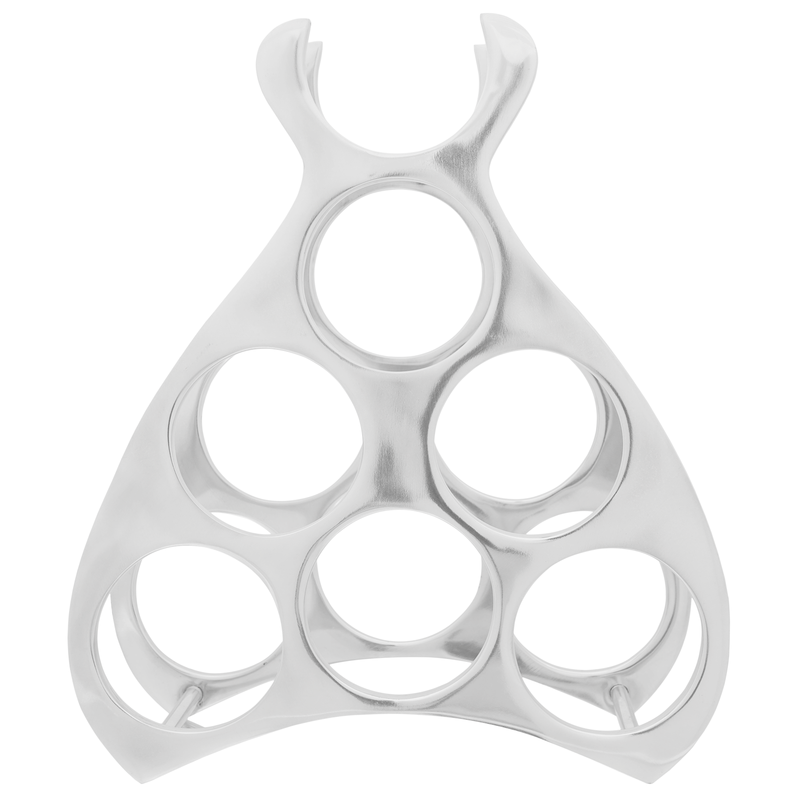vidaXL Wijnrek 32x14x37,5 cm aluminium zilverkleurig