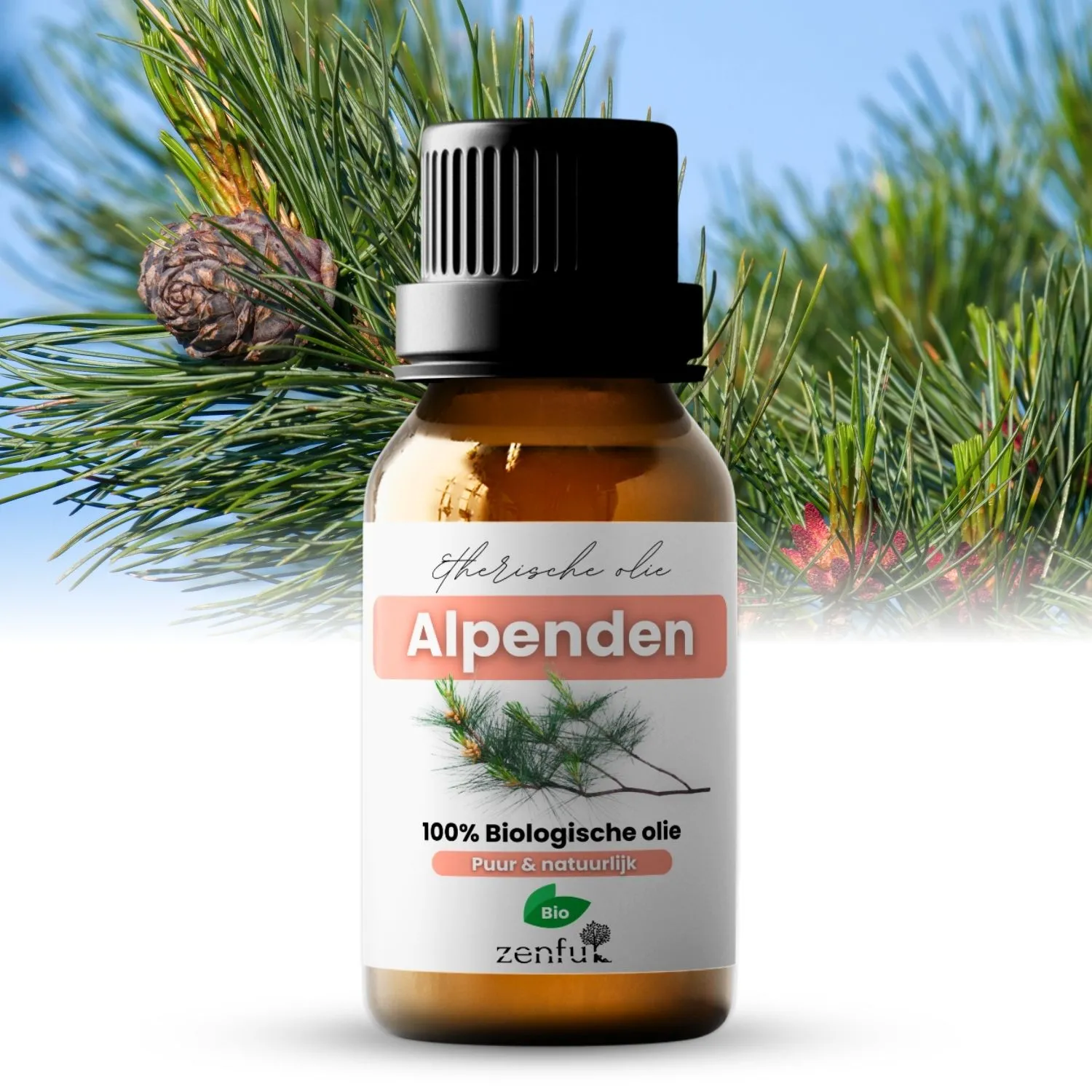 Zenful Alpenden Zirben olie, biologische etherische den olie 10 ml
