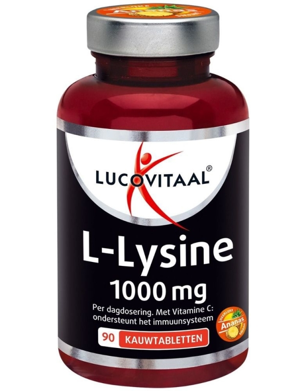 Lucovitaal L-lysine 1000mg kauwtabletten 90 Tabletten