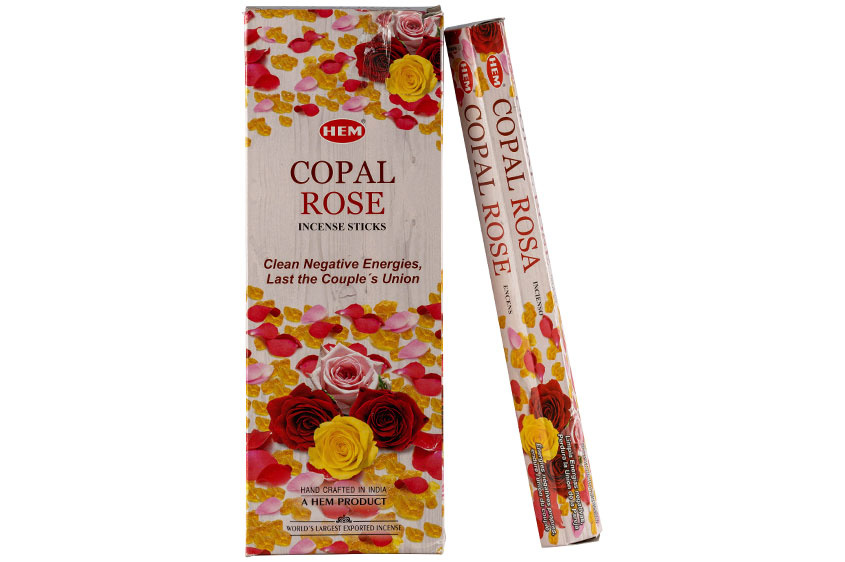 LalaShops HEM Wierook - Copal Rose - Slof / Voordeelbox (6 Pakjes / 120 stokjes)