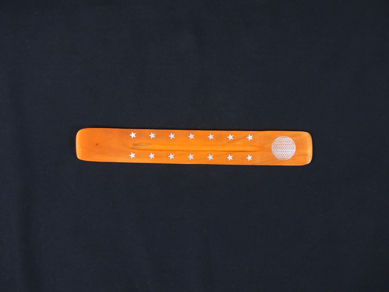 LalaShops Wierook Brander - Wierook Houder - Plankje Oranje - Geometrisch