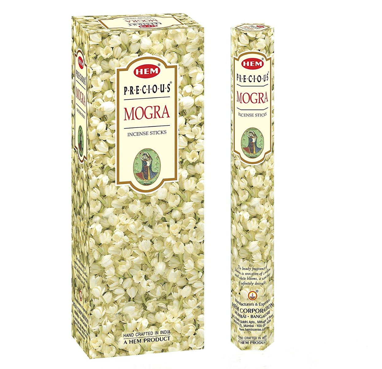LalaShops HEM Wierook - Mogra (Precious) - Slof / Voordeelbox (6 Pakjes / 120 stokjes)