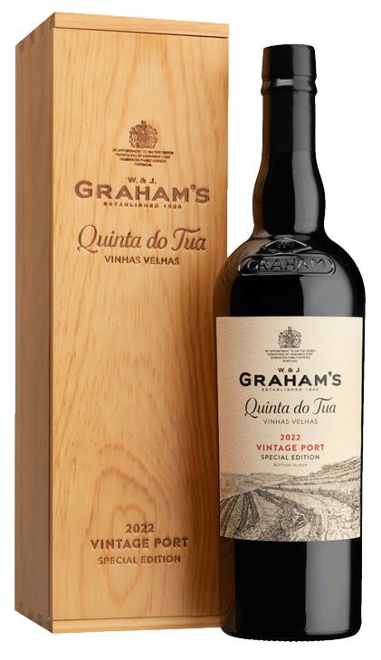 Graham's Port Graham's Quinta do Tua Vinhas Velhas Vintage Port 2022 (per fles in houten kist)