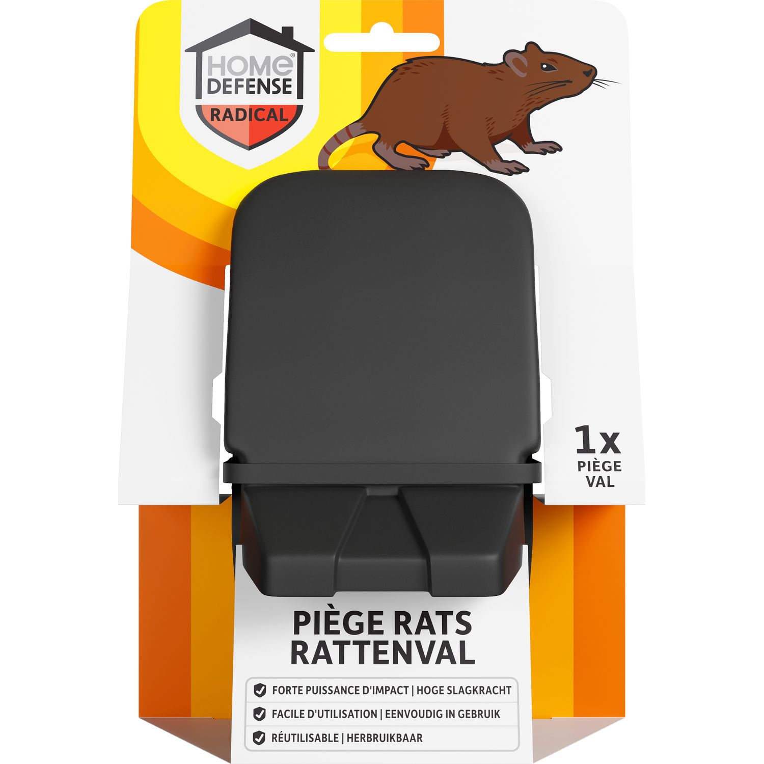 HOME DEFENSE Rattenval Kunststof - 1 Stuks