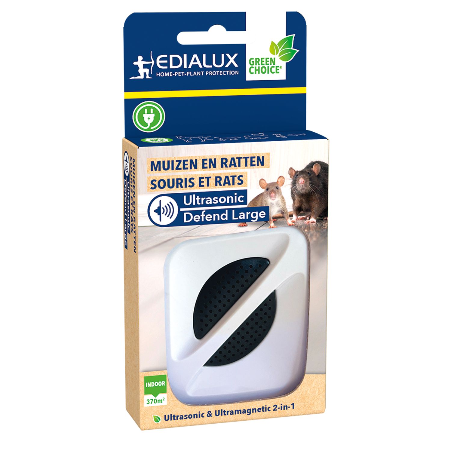 Edialux Electromagnetisch/ultrasoon Apparaat Tegen Muizen & Ratten