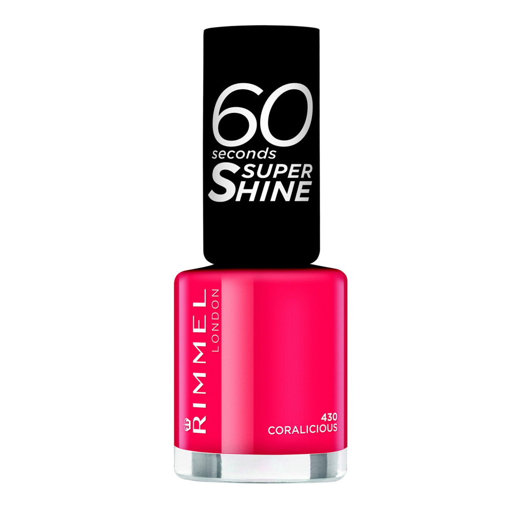 Rimmel 3x  Nagellak 60 Seconds SuperShine 430 Coralicious 8 ml