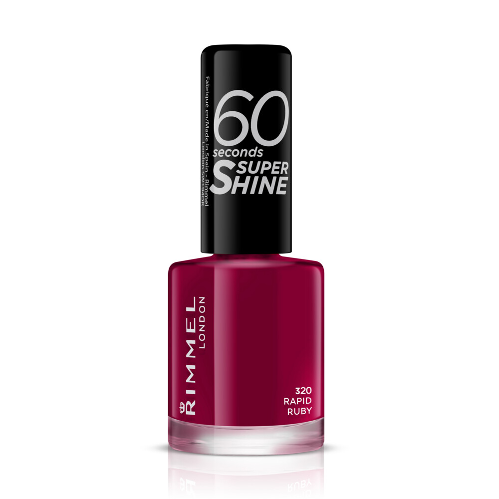 Rimmel 3x  Nagellak 60 Seconds SuperShine 320 Rapid Ruby 8 ml